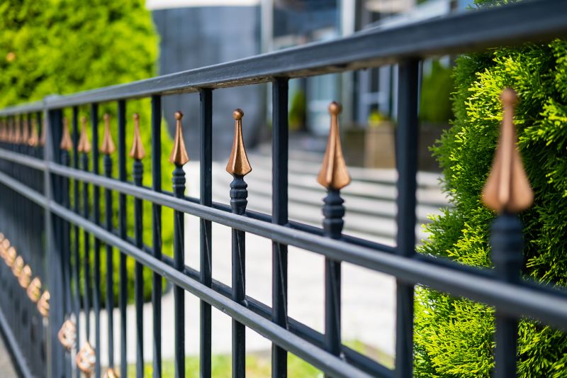 Black Iron Fence Installation
